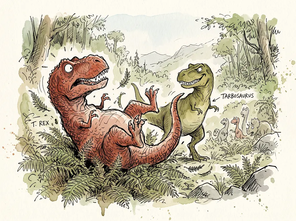 T. Rex and Tarbosaurus — Part 1: The Push Match