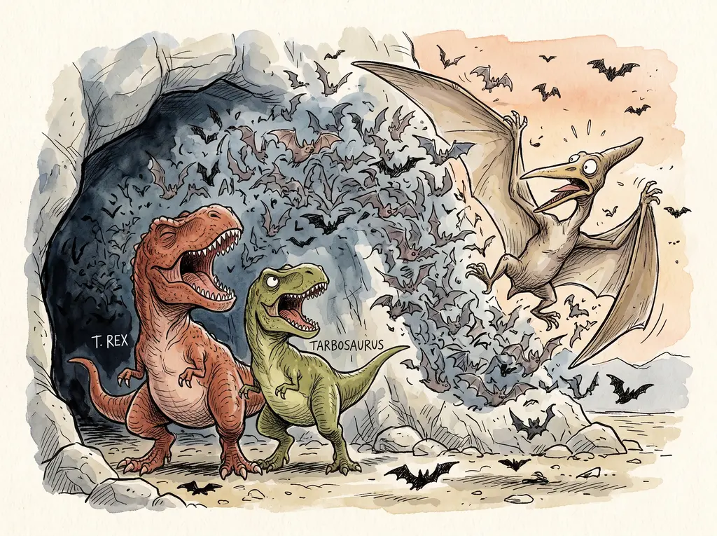 T. Rex and Tarbosaurus — Part 3: The Great Bat Escape