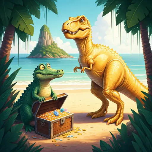 Aggie the Alligator and the Golden T-Rex
