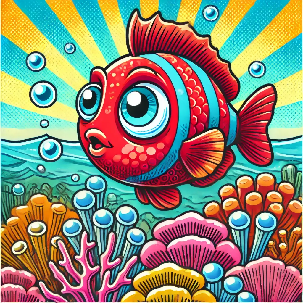 The little red fish and the shark gang