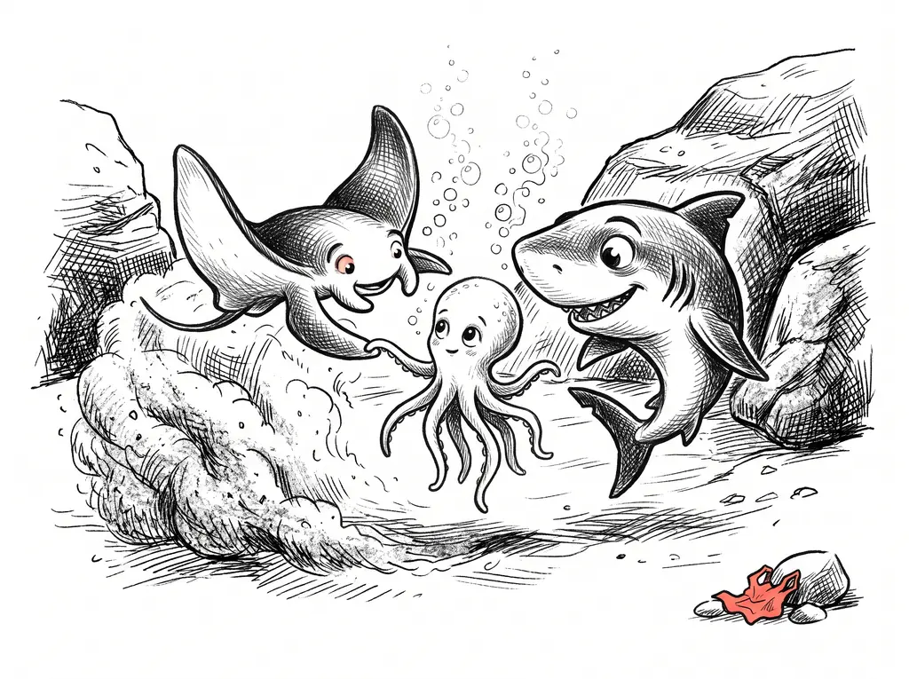 The Manta Pup and the Baby Shark — Part 3: The Baby Octopus