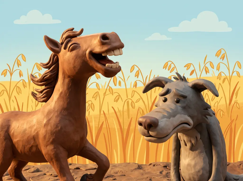The Wolf, the Horse, and the Field of Gold